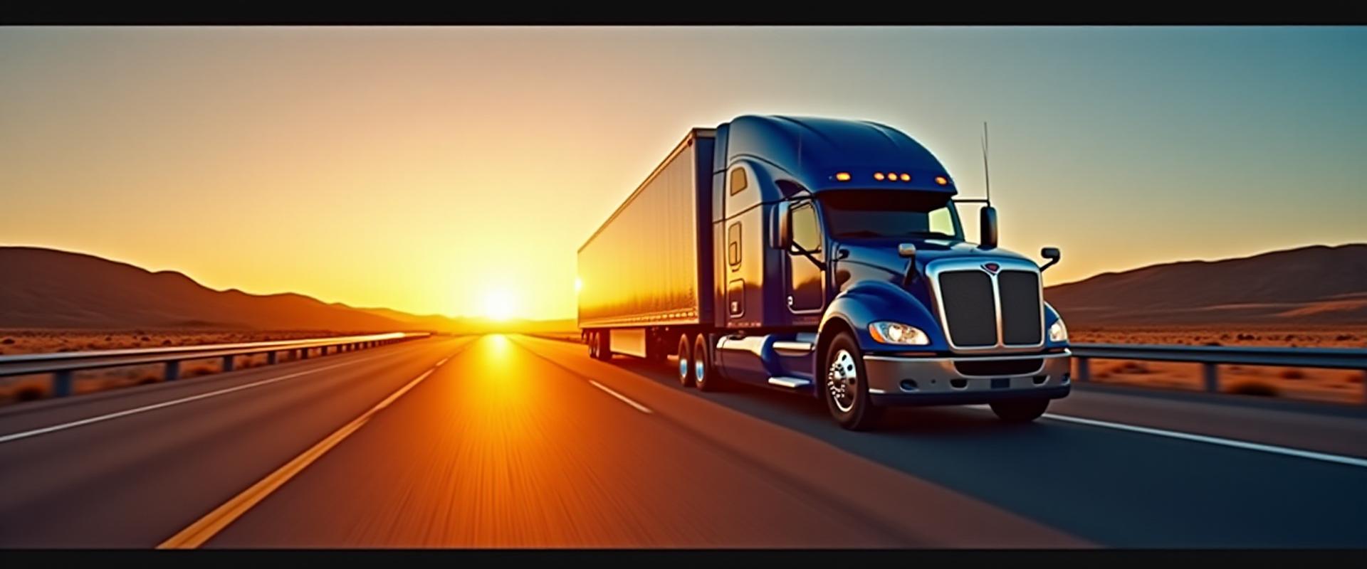 Grizzly Allen heavy haul truck driving into the sunrise