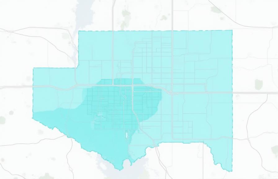 Regional coverage map of Las Vegas, Henderson, and Summerlin delivery zones
