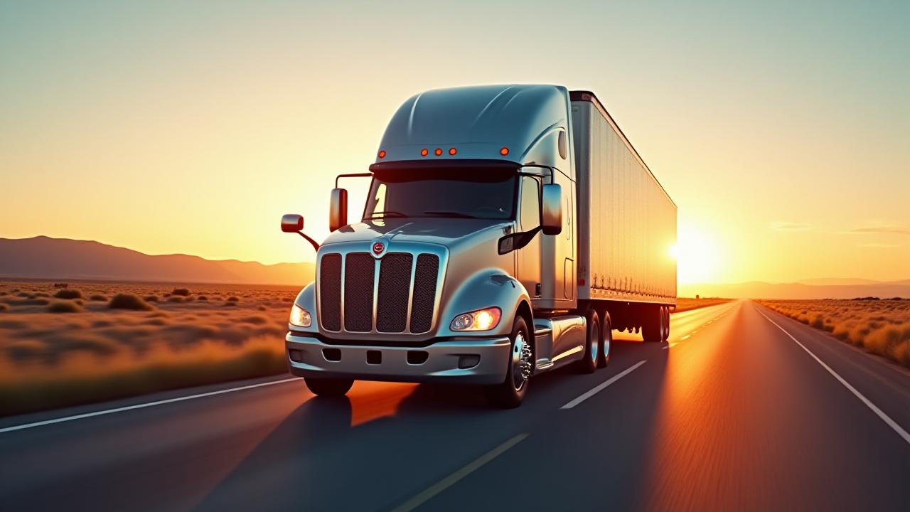 Grizzly Allen 53-foot truckload trailer on a clear highway at dawn